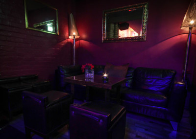 Cosy corner at Barclay strip club